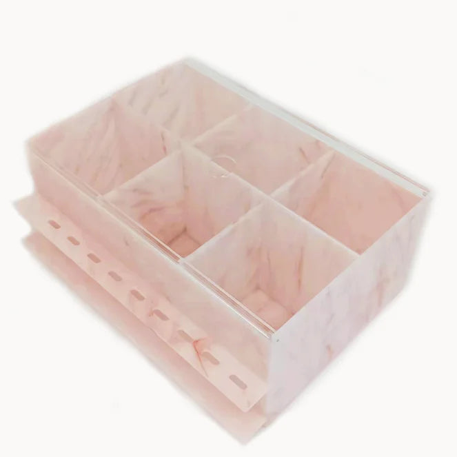 pink Marble Eyelash Tweezers Holder Acrylic Tweezer Stand With Lid  Eyelash Extension Tools case Storage Box