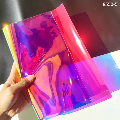 0.5mm Wholesale Waterproof 0.5mm  Iridescent Colorful  TPU Film Roll Holographic Eco Friendly Transparent TPU Flim