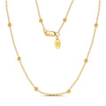 RINNTIN SC43 Italian 925 Sterling Silver Chains Jewelry Set Hip Hop 14k Gold 1.0mm Ball Bead Cable Link Chain Necklace Women
