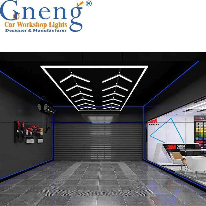 Factory Various Shapes DIY Gneng Inspection Fitness Center Arrow Car Detailing Neon Light