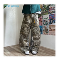 Custom Camo Extra Baggy Cargo Jeans Trouser All Over Printing Straight Leg Real Tree Camo Oversized Real Tree Baggy Jean Men