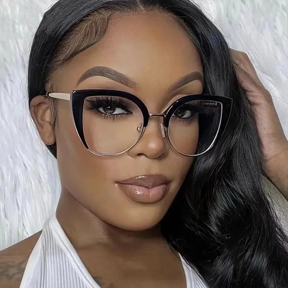 LBAshades 68155 Cat Eye Optical Anti-blue Eyeglasses Women Men Classic Vintage Optical Glasses Eyewear Female Computer Glasses