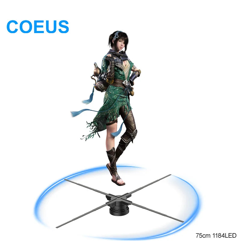 COEUS 75cm 1184LED 3D Hologram Advertising Fan Fast Delivery Splicing Video Displays Indoor Aluminum Lcd for Outdoor Use