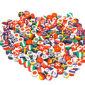 10mm Cross National Flag for Fimos Polymer Clay Beads Used for Bracelet Making Beaded Wholesale Loose Beads