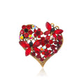 DAIHE XZ-094 Butterfly Heart Brooch High-end Elegant Fashion Coat Suit Lapel Accessory Wholesale Diamond Pin