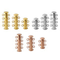 2 Row 3 Row 4 Row Loop Spring Ring Clasp Stainless Steel DIY Component Connector for Layer Chain Jewelry Findings Components