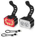 IRONDOENKY Outdoor LED Front 500mAh USB Rechargeable IPX6 Waterproof Bicycle Light Set 200m Night Riding 4 Modes