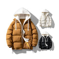 Custom Logo Unisex Winter 100% Poly Filled Warm Cashmere Hooded Double Collar Bubble Coat