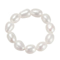 RINNTIN GPR05 Minimalist Multi Beads Pearl Rings Jewelry Natural Freshwater Pearl Geometric Finger Rings for Women