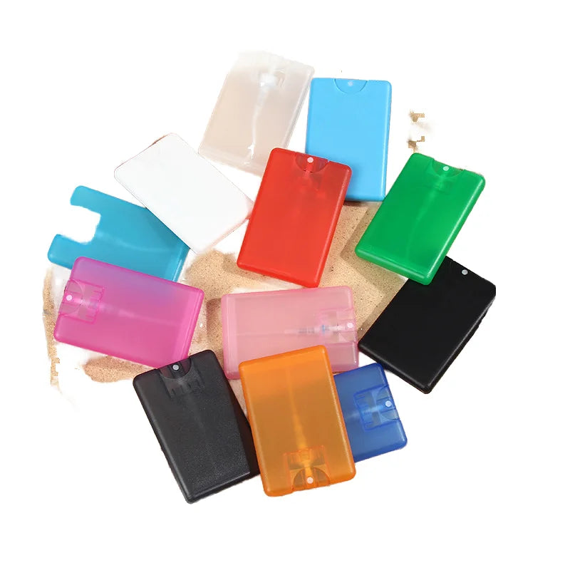 New Design PP Plastic Credit Card Cell Phone Shaped 20ml Pocket Size Perfume Spray Bottle Customizable Color for Hand Sanitizer