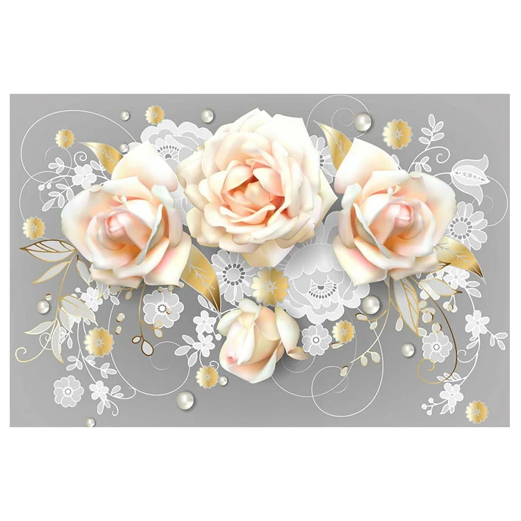 Ever Moment Diamond Painting Home Wall Decoration Flower Pearl Rhinestone Picture Diamond Mosaic Kits New Arrivals 3F2497