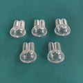 100Pcs Empty Clear Frame Plastic Beads for Beaded Pens Rabbit Bowknot Star Lollipop Shape Beads Jewelry Findings