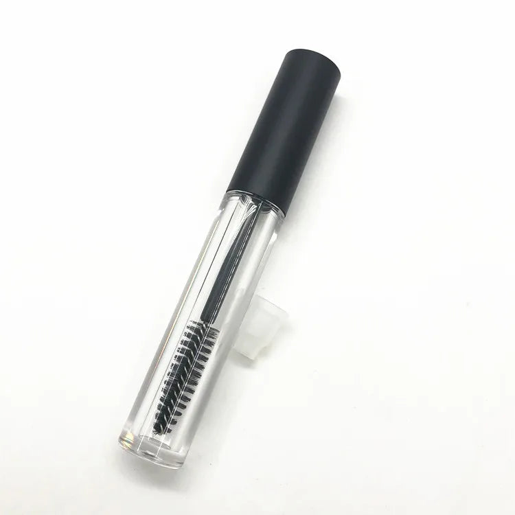 In Stock Plastic Round Eye Black Tube 5ml Empty Transparent Mascara Bottle Customized Empty Cosmetic Tubes With Brush Packaging