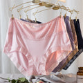 Hot Sale Fashion High Waist Women's Briefs Lace Side Underwear Comfortable Large Size Fat Women Seamless Cotton Panties