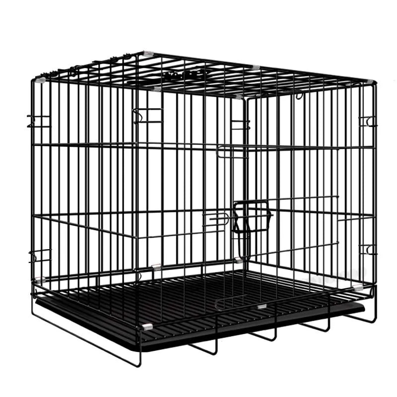 Dog Cat Cage Large and Medium-sized Dog Bold Iron Cage Folding Pet Cage
