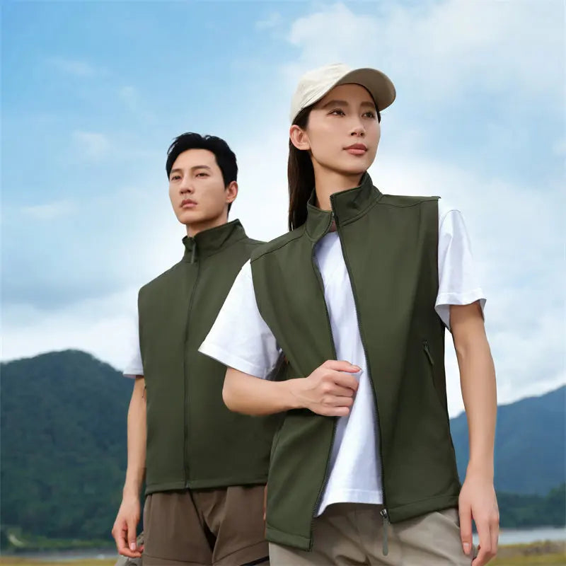 Wholesale Custom Logo Blank Company Office Team Promotion Uniform Vest Outdoor Corporate Work Wear Vest for Men Women Unisex