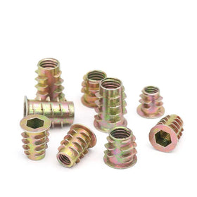 Metal Threaded Insert Nuts M4 M5 M6 M8 M10 Furniture Insert Screws for Furniture Industry