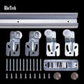 RHETECH Industrial Barn Door Hardware Kit Durable Galvanized Steel Sliding Door Kits for Bedroom Kitchen Living Room