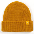 Custom Acrylic Logo Tags Labels Waffle Knit Beanie Winter Beanie Hats with Patch