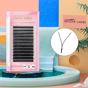 Wholesale Private Label Pre Made Fans Volume Eyelash Extensions Supplies YY Shape Lashes 3D 4D 5D 6D 8D W Lashes