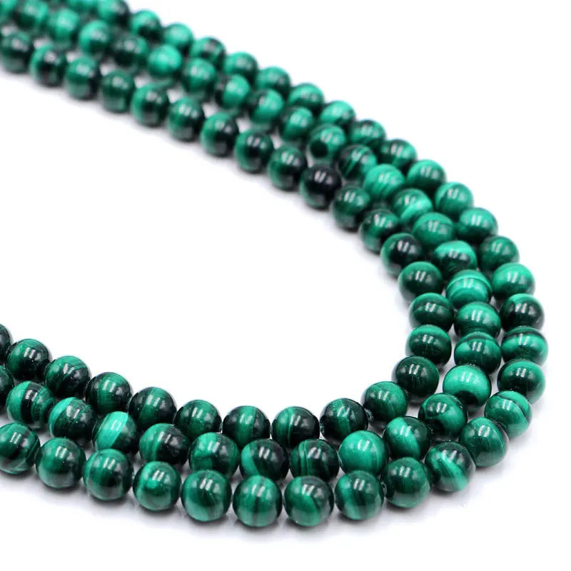 4/6/8/20/12mm High Grade Natural Genuine Malachite Loose Stone Beads for DIY Jewelry Making