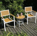 Popular Aluminium Alloy Outdoor Dining Chair Hot Sale Restaurant Terrace Furniture Plastic Wood Chair and Table