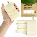 Custom Logo Kitchen Sponge Natural Loofah Bath Sponge Cellulose Sponge Exfoliating 2 Sided Coarse and Soft Loofah Sponge