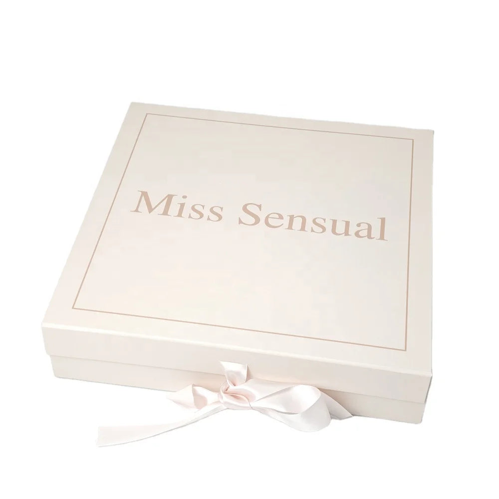 Hot Sale Luxury Pink Skincare Serum Packaging Gift Box with Magnetic Lid Fold Design Sponge Lining & Ribbons