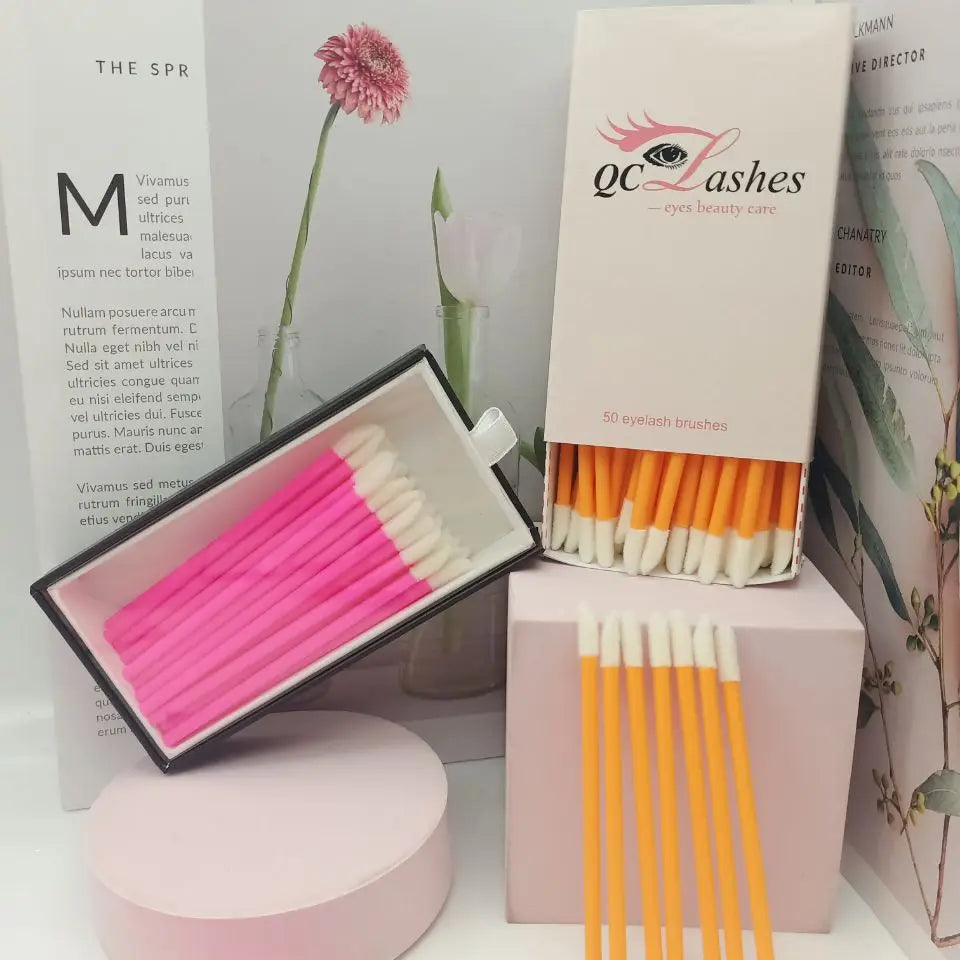 Wholesale Private Label 50 PCS Disposable Lip Applicator Makeup Brushes Lipstick Lip Brush Cleaner Tool