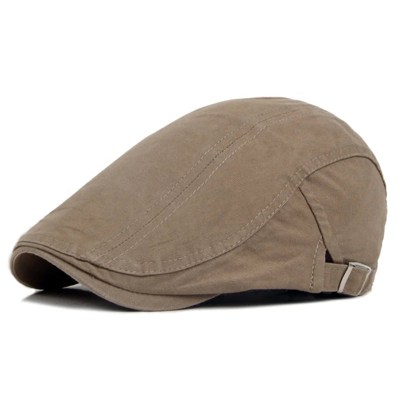 Wholesale British Style Men's Solid Color Forward Cap Women's Painter Beret