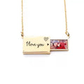 RubySub Custom Sublimation Necklace Blanks Valentine's Gift Sublimation Drawer Necklace DIY Print