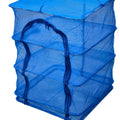 Collapsible PE Navy Blue Wire Double Knot Customizable Size Fishing Folding Drying Cage Mesh