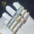 Pass Diamond Test Blue Green 3mm 4mm Moissanite Tennis Bracelet Silver 925 Hip Hop Tennis Bracelet for Men Women