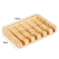 Bamboo Material Round  Rectangular Drain Bamboo Soap Dish  Box Tray  Holder