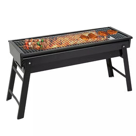 Portable Foldable Heavy Charcoal BBQ Grill Accessory Versatile Folding Barbecue for Outdoor Camping and Family Picnics