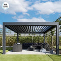 Luxury Modern Garden Pergola Motorized Bioclimatic Aluminum Patio Roof Outdoor Louvered Aluminium Gazebo