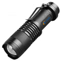 Customizable Mini Pocket LED Flashlight Telescopic Zoom IP44 Waterproof Adjustable Focus 35-100 Lumens Portable Aluminum Alloy