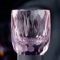 Retail K9 Crystal Glass 200ml Pink Diamond Pattern Edo Kiriko Glass for Drinking Beer Whiskey Juice Water Milk PC Plastic Type