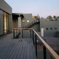 Modern Black Aluminum Cable Railing System with Wooden Handrail Easy DIY Installation 5 Year Warranty