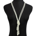 Fashion Vintage 1920s Jewelry Long Layered Beaded Pearl Necklace for Women
