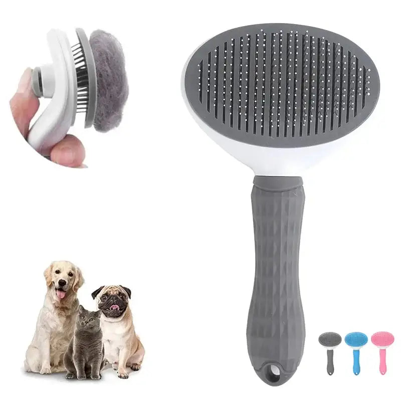 Self Cleaning Eco-Friendly Stainless Steel Slicker Brush Bath Shampoo Care Pet Items Hair Remover Comb Pet Cleaning Grooming