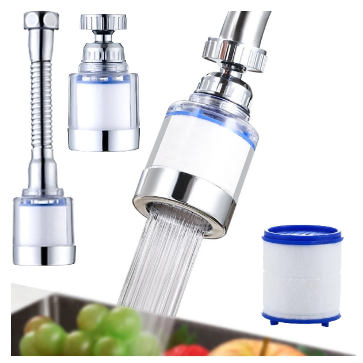 Head Sink Mixer Household Faucet Accessories Kitchen Tap Filter Stone Sand Removal Water Purifier Garden Water Pipe Joint