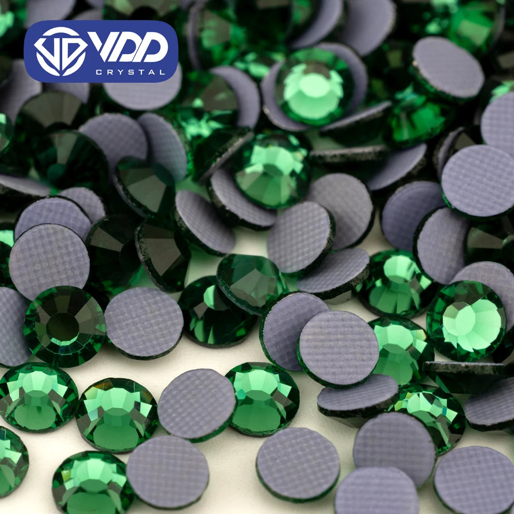 VDD 051 Pine Green ACME+Series Top Quality Glass Crystal Hot-Fix Rhinestones Flatback Strass Stones for DIY Garment Decorations