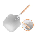 12 Inch Detachable Handle Pizza Peel Metal Aluminium Pizza Shovel With Wooden Handle Pizza Transfer Lifter