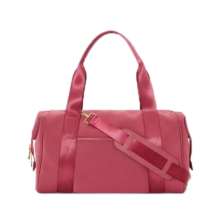 Weekend Night Neoprene Tote Duffel Bag Fashion for Pink Sports Travel Handbag with Zipper Closure for Women and Girls