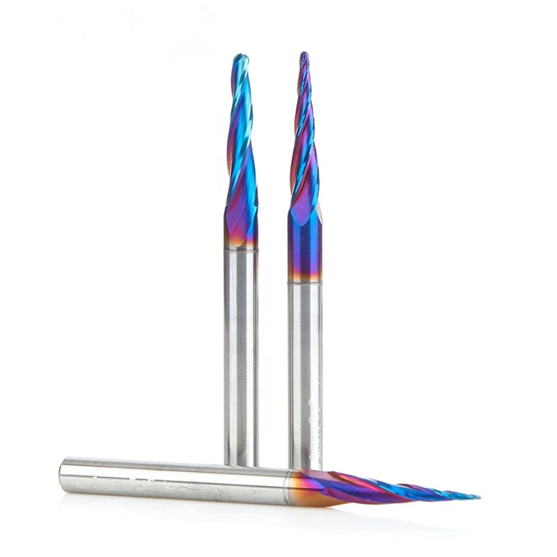 YASEN Wood Cutting Board Solid Carbide Taper Nose Ball Router Bits for Woodworking