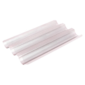 CHEFMADE WK9026 Carbon Steel Bakeware Heat-resistant Nonstick Perforated French Loaf Bread Baguette Tray Pan for Oven Baking