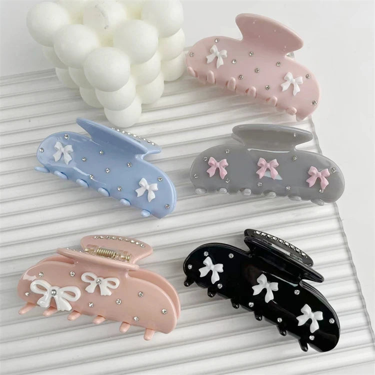 Bulk Sale Bow Knot Hair Claw Clips Acetate Fiber Hair Accessories for Ladies Girls Luxury Hair Clip