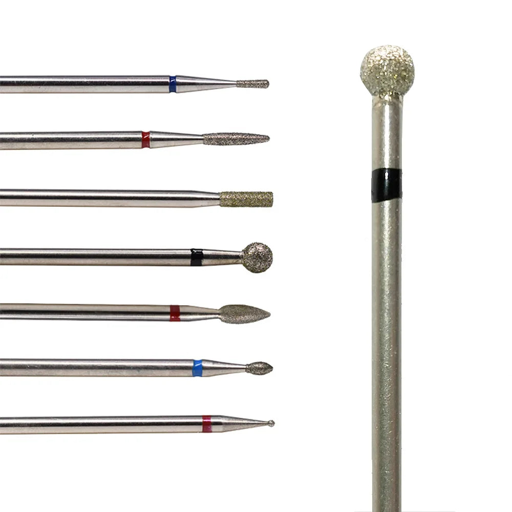 Diamond Drilling BurBall Diamond Nail Cuticle Drill BitsRussian Manicure Bit Set