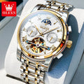 OLEVS 6617Montre Homme Watch Custom LOGO Water Resistant Feature Stainless Steel Strap Watch for Men's Fashion  Business